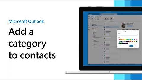 How to add a category to a contact   New Outlook for Windows