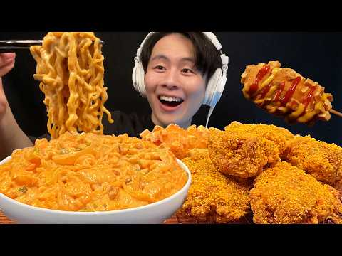 【ASMR】チーズ増し増し辛ラーメン‼️【咀嚼音/mukbang/Eating Sounds】
