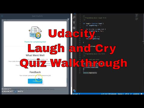 Udacity - Laugh and Cry Quiz Walkthrough - JavaScript