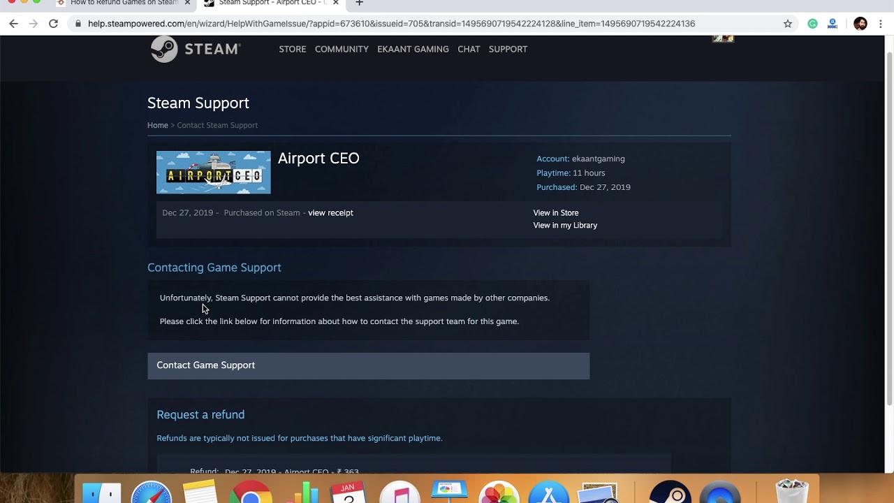 How to Refund a Game on Steam