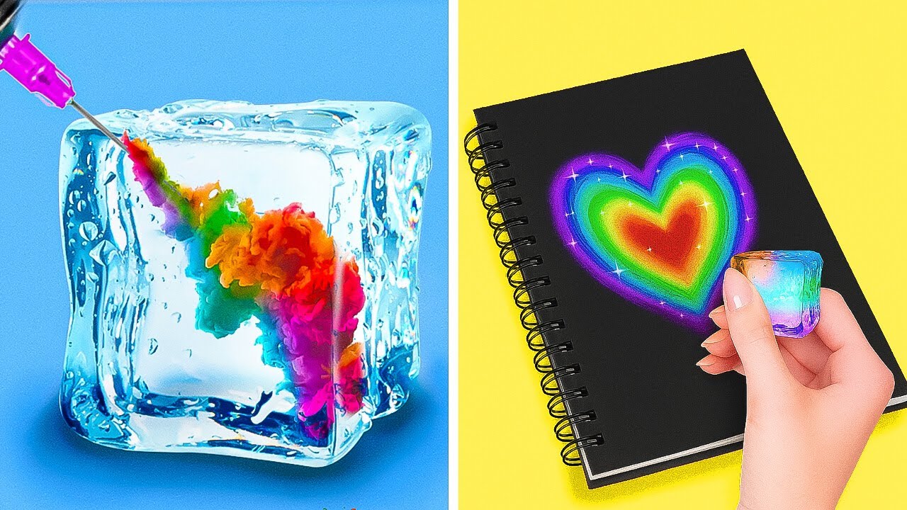 AWESOME ART HACKS & SCHOOL DIY IDEAS 💗 Drawing Challenge ️ Painting And ...