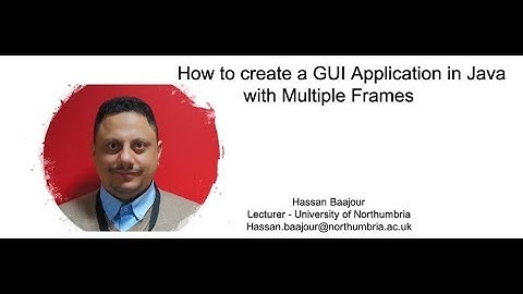 The Use of Multiple JFrames - GUI Java