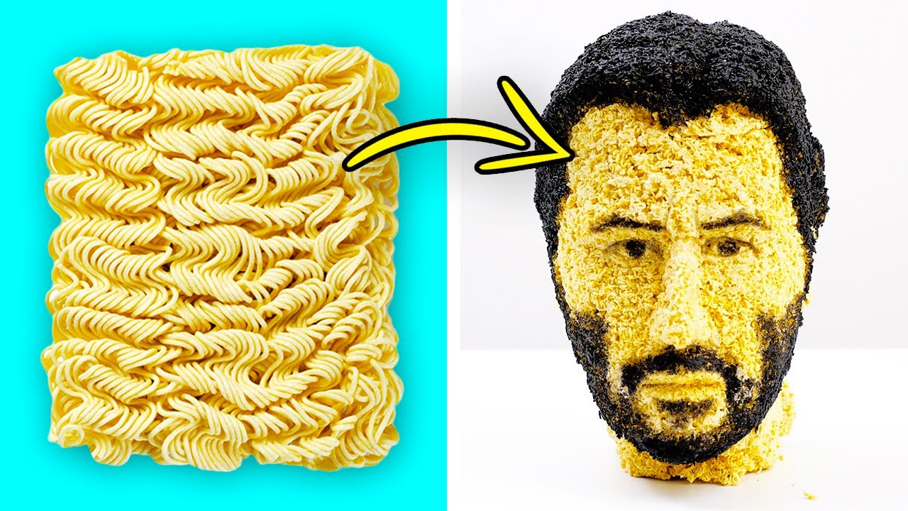 KEANU REEVES FROM INSTANT NOODLES || Crazy Cool Craft Ideas by 5-Minute Crafts