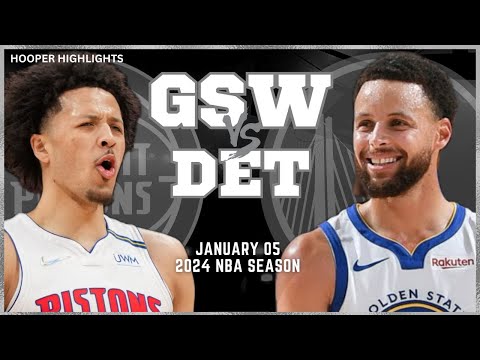 Golden State Warriors vs Detroit Pistons Full Game Highlights | Jan 5 | 2024 NBA Season