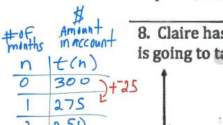 3.4 Recursive and Explicit Functions of Arithmetic Sequences #8 (No Audio)