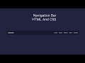 Navigation Bar Using HTML And CSS | Learn HTML And CSS step by step