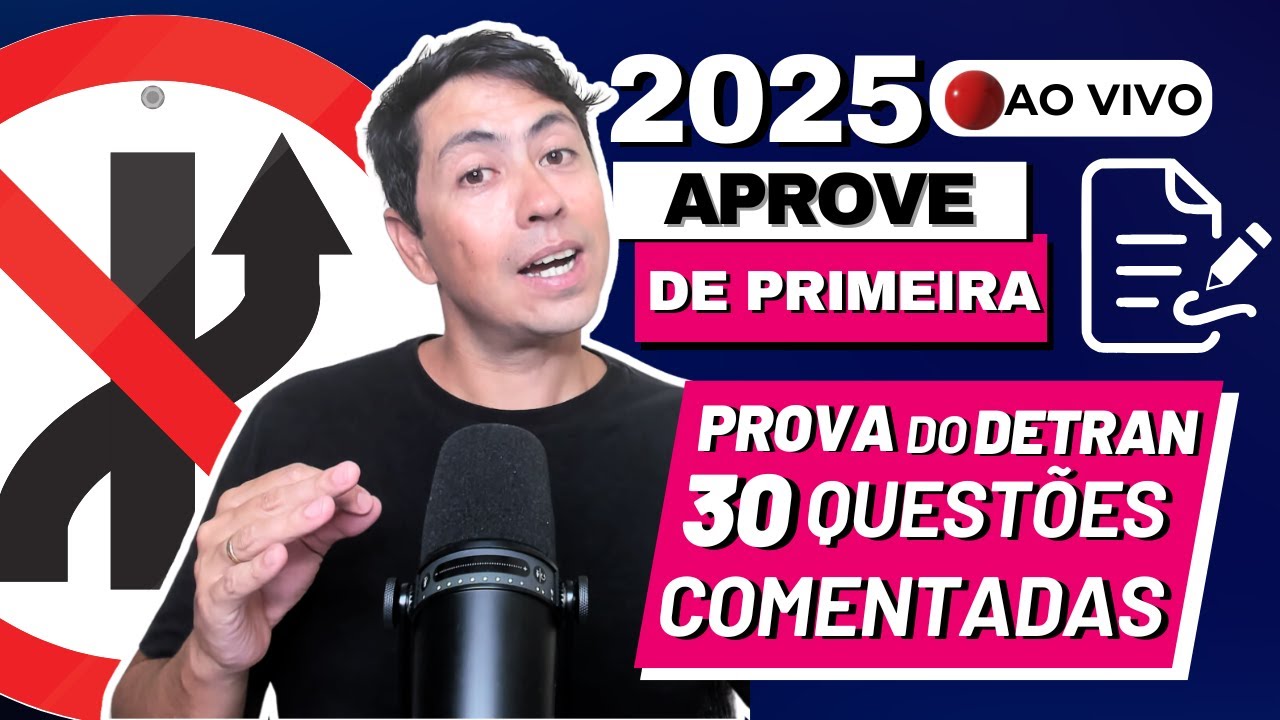 SIMULADO DETRAN 2025 -  LEGISLAÇÃO DE TRÂNSITO - REVISÃO DE PROVA DETRAN 30 QUESTÕES