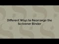 Master Your Manuscript | Rearrange Folders and Files in Scrivener’s Binder
