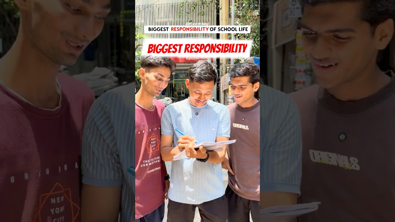 Biggest responsibility of school life😎 #haslebhayi