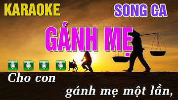 Gánh Mẹ Karaoke Song Ca  - Beat Chuẩn Phối Mới || Trung Hiếu Karaoke