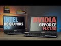 Intel HD Graphics 620 vs NVIDIA MX150