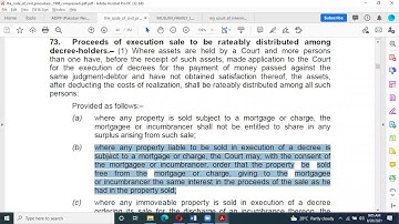 73 CPC Proceeds of execution sale to be rateably distributed among decree holders.