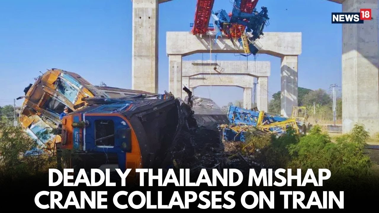 Thailand Train Tragedy: 22 Killed, 30+ Injured as Crane Collapses on Moving Train