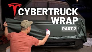 Cybertruck Foundation Wrap In 3M Pine Green Metallic  Finished Look!  TESBROS