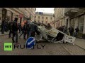 Ukraine: Protesters smash police cars and Interior Ministry