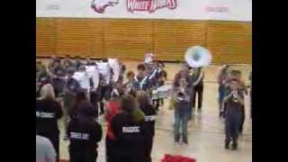 Marching band at homecoming pep fest 2013