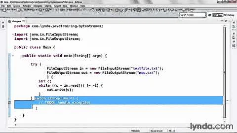 java tutorial Reading and Writing Byte Streams