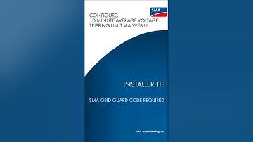 Tech Tip: Changing 10 minute average Over-Voltage trip value (Vnom max) on Sunny Boy AV-40 inverters