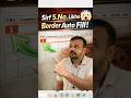 Excel Auto Border Trick | Sirf S.No. Likho Aur Border Apne Aap! #shorts #shortsfeed #ytshorts #yt