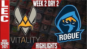 VIT vs RGE Highlights | LEC Spring 2021 W2D2 | Vitality vs Rogue