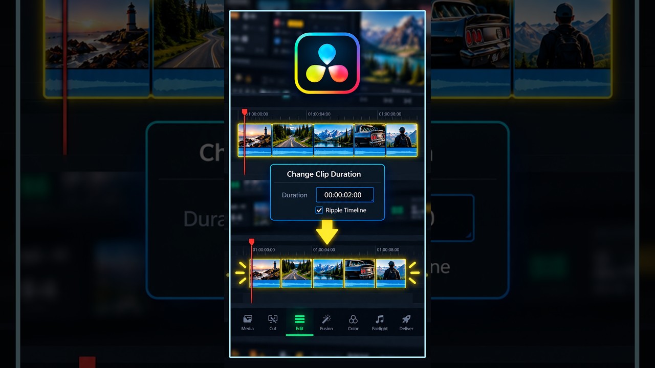 Change Duration of Many Clips at Once! - DaVinci Resolve
