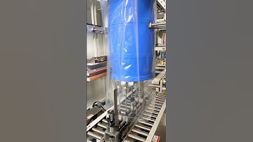 Plastic oil drum outer bag, barrel bagging and sealing machine. # Automatic bagging machine.#shorts