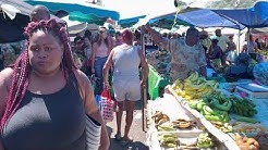 French Guiana Cayenne Market / France Guyane française Cayenne Marché de Cayenne Vue subjective