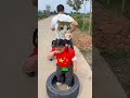 Dad thought he left me behind... Watch till the end! 🛵