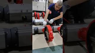 Process of installing and adjusting butterfly valve pneumatic actuator. Process of installing and adjusting butterfly valve pneumatic actuator.