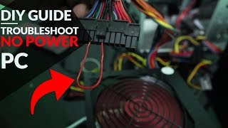 DIY  TROUBLESHOOT and FIX a Computer that won't turn on  NO POWER (Beginners Guide)