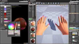 Hands for VR: Basic - Changing Skin And Nail Colors