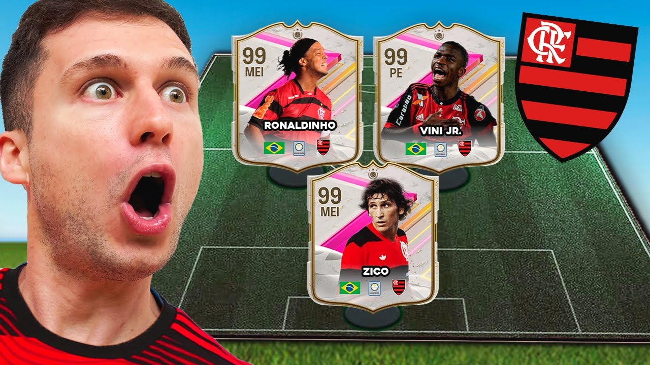 MONTEI O MELHOR TIME DO FLAMENGO NO EA FC 24! 🔴⚫🔥
