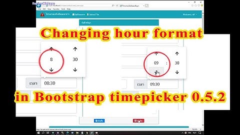 How To Changing hour format in Bootstrap timepicker 0.5.2