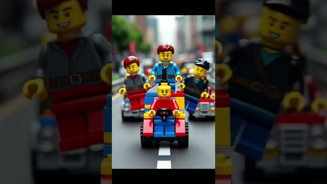 LEGO WAR IN TRAFFIC 🚗💥LEGO SHORT MOVIE