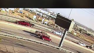 vehicle involved in road rage incident captured on surveillance