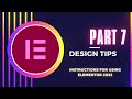 Instructions for using Elementor 2022 Part 7 - Design tips.