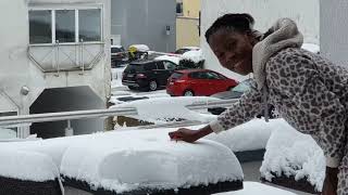 Fun snowy day. Cutting snow cake🤣🇩🇪🇳🇦