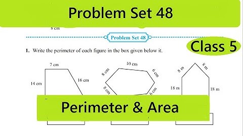 Class 5 Math Problem Set 48  Solution / Maharashtra State Board Solution / Set 48 Perimeter and Area