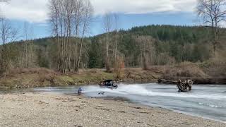 Jet boating Snoqualmie River custom weld viper 2, 4.3l v6