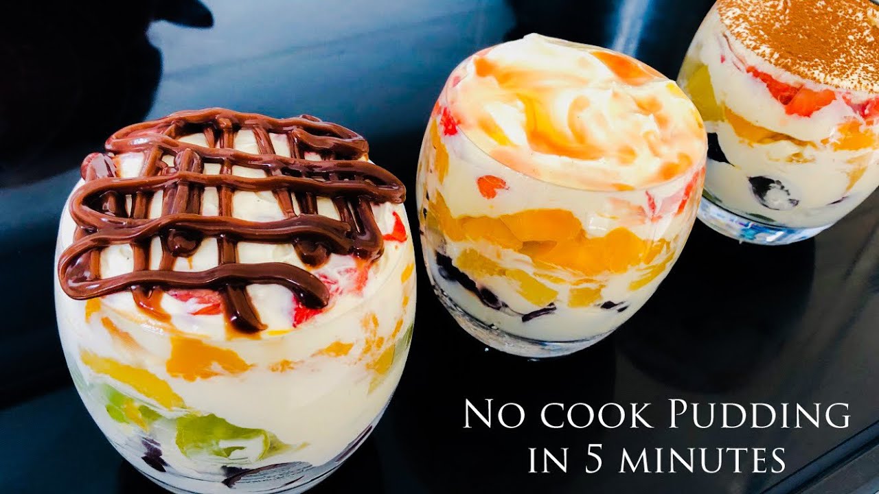 No Cook No Bake Dessert In 5 Minutes Fruity Creamy Pudding Cups No Cook No Bake Dessert In 5 Minutes Fruity Creamy Pudding Cups