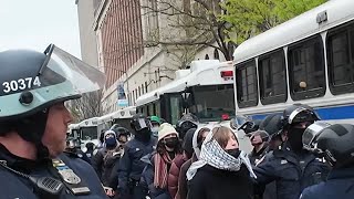 100+ arrested as NYPD clears protest from Columbia University campus