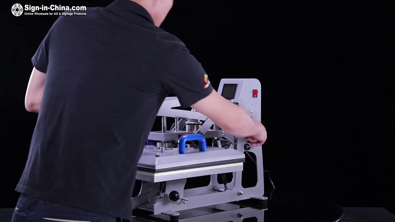 How to operate CALCA 9 in 1 Magnet Semi-auto Combo Heat Press Machine