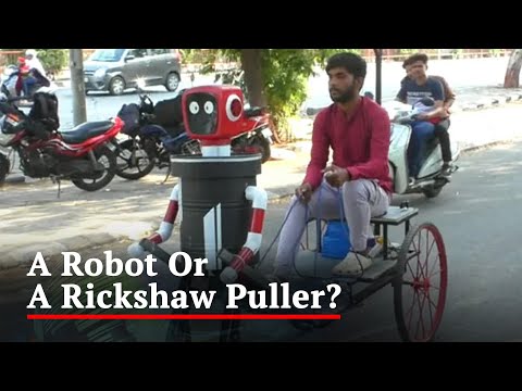 Students In Surat Design Robot That Can Pull A Rickshaw