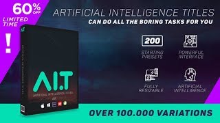 VIDEOHIVE AI T ARTIFICIAL INTELLIGENCE TITLES  AFTER EFFECTS SCRIPTS Free After Effects Bharwana VFX