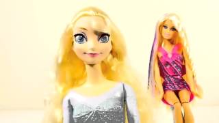 Barbie Hair Tattoos on Disney Frozen Elsa Barbie Doll Makeover Episodes by Disney Cars Toy Club screenshot 3