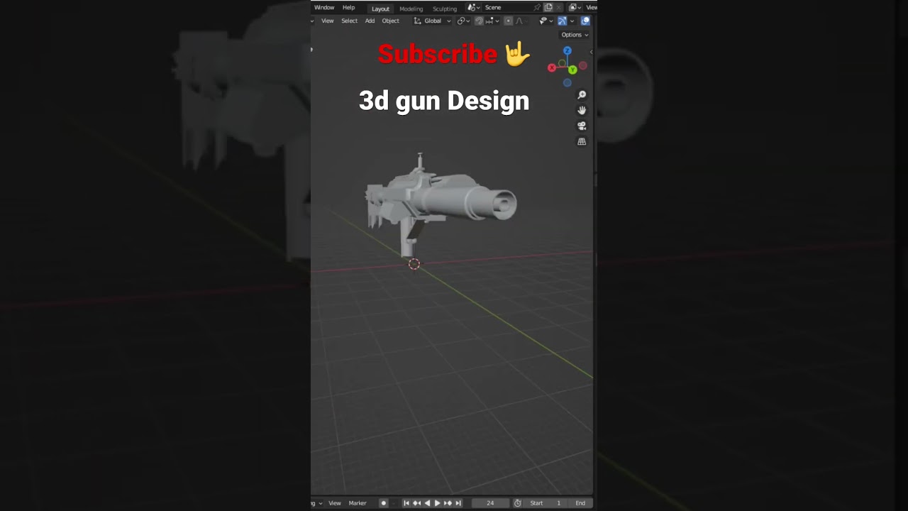 3D. Gun design 🔫 