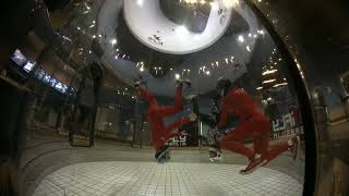 Indoor Skydiving Progression -  Head Down Carvings Low Speed