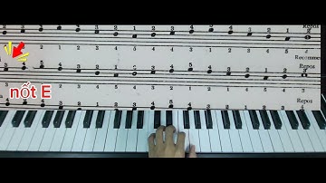 Bài 4 piano. Trình độ 1 nốt E