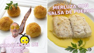 CROQUETAS de QUESO y MERLUZA con SALSA de PUERRO // Cocina Abierta de Karlos Arguiñano