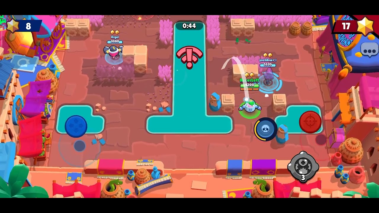 Playing Brawl Stars with lag 19 YouTube